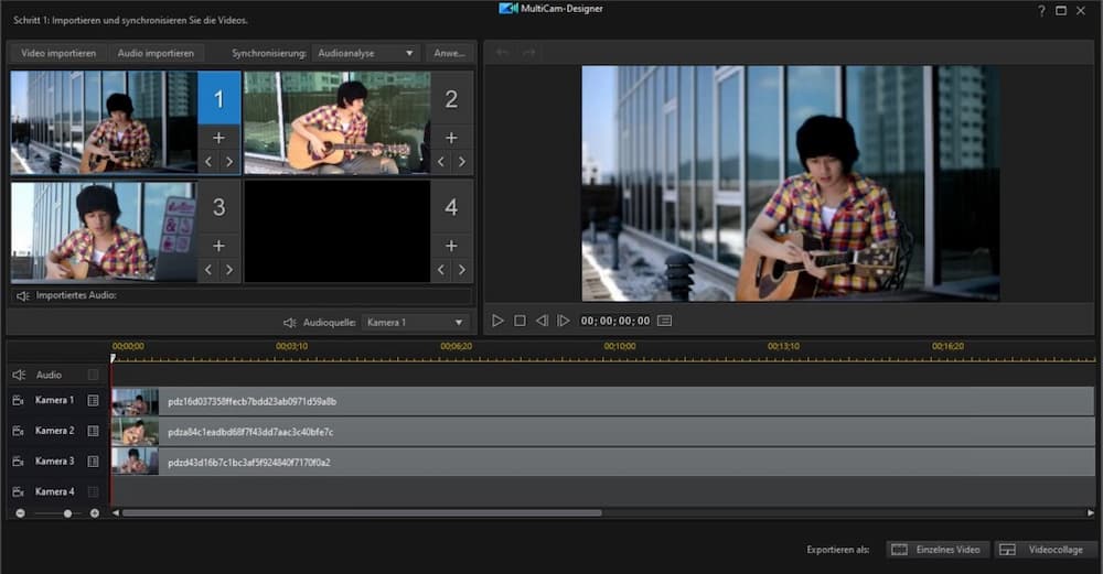 PowerDirector - Multicam-Bearbeitung